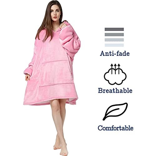 Maharsh Oversized Hoodie Blanket Women Ultra Plush Fleece with Soft Sherpa Reversible Warm Cosy Comfy Wearable Hooded Giant Sweatshirt Throw for Girls Adults Men Boys Kids Big Pocket - Image 5