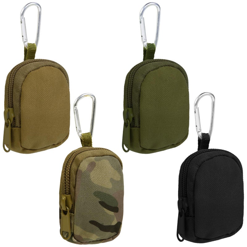 AIBFRID 4Pcs Mini Backpack Keychain,Cute Cosmetic Bag for Women, Makeup Bag Key Pocket Lipstick Bag Card Holder Data Cable Organizer Zipper Pouch (tactical keychain pouch) - Image 1