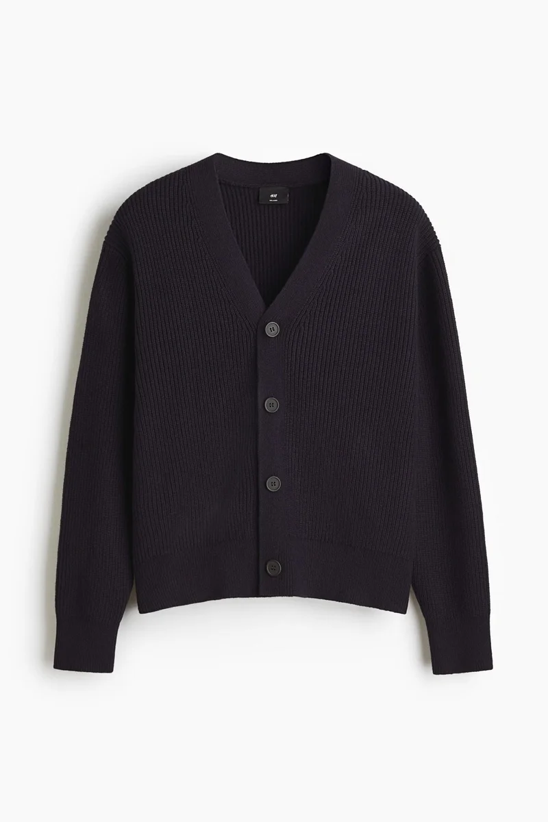 H&M  Relaxed Fit Rib-knit cardigan for Men | Best Price UAE