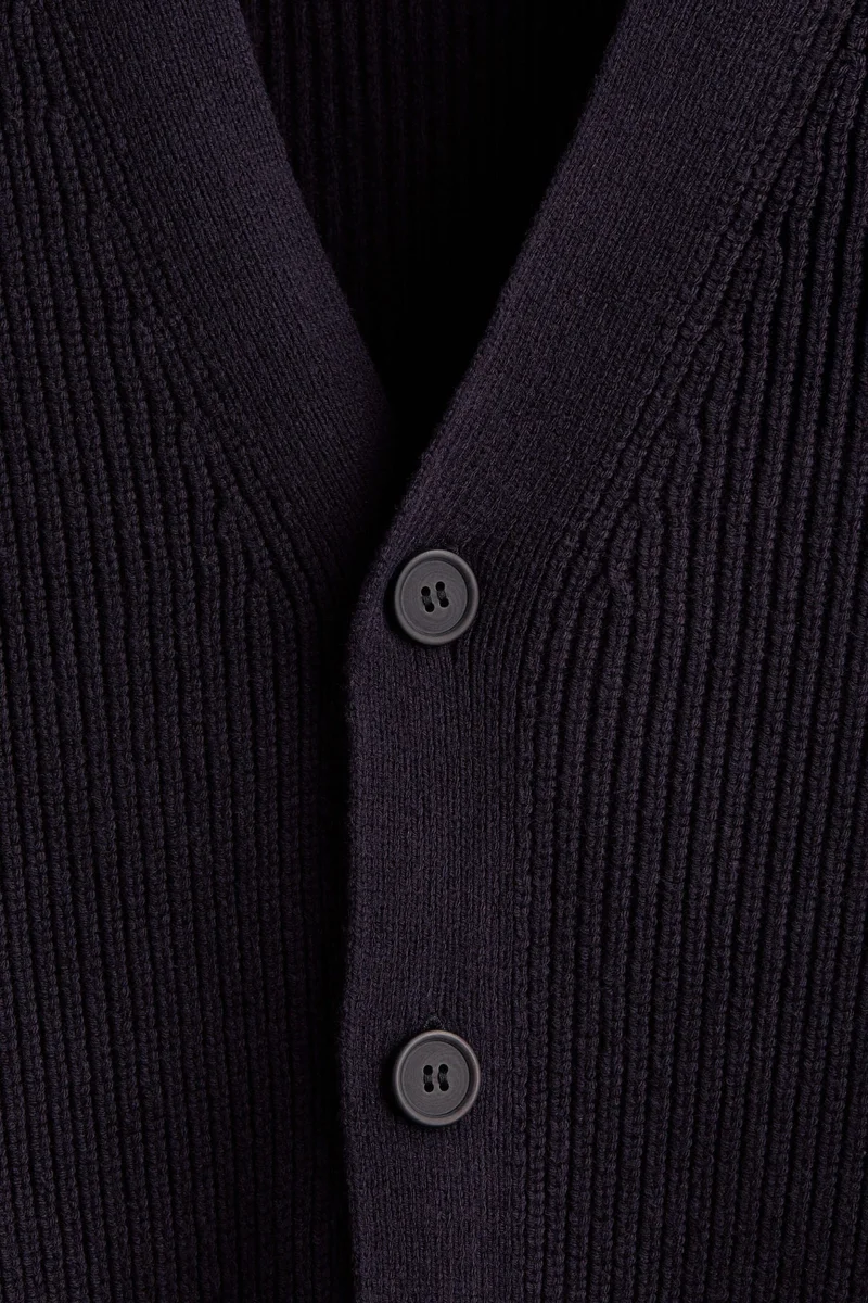 H&M  Relaxed Fit Rib-knit cardigan for Men | Best Price UAE
