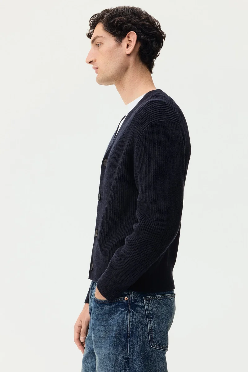 H&M  Relaxed Fit Rib-knit cardigan for Men | Best Price UAE