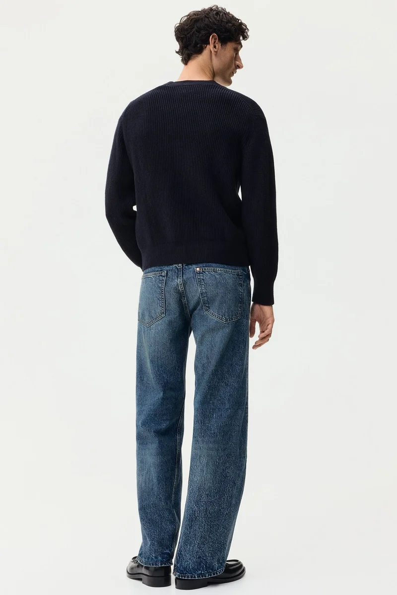 H&M  Relaxed Fit Rib-knit cardigan for Men | Best Price UAE