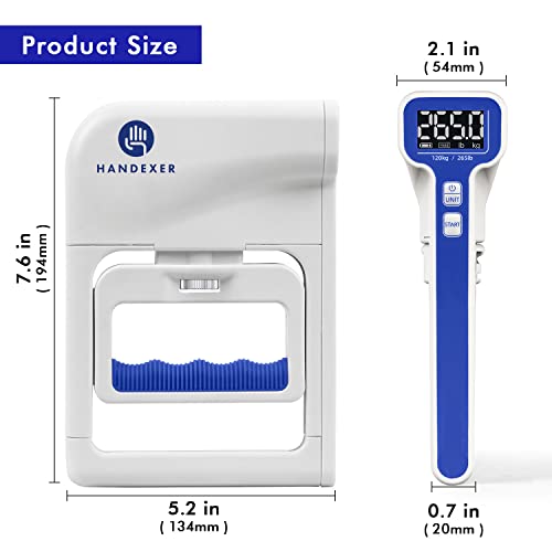 Handexer Grip Strength Tester with Protective Case 265lb/120kg, Digital Hand Dynamometer FDA Registered with Backlit LCD for Grip Strength Testing and Training - Image 3