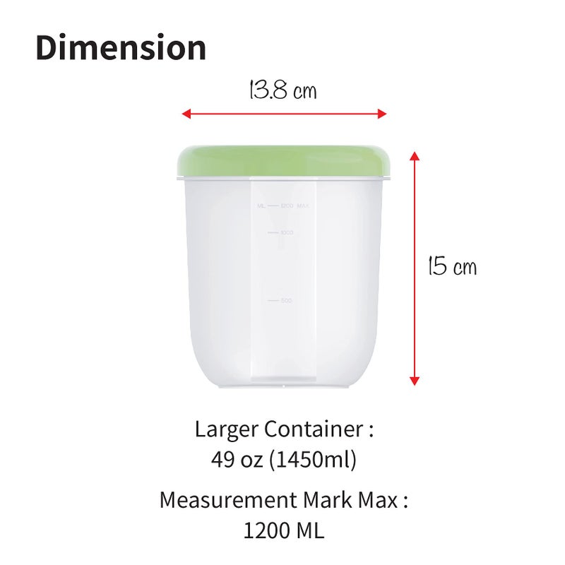 FOSA 49oz Microwavable Vacuum Containers (2-Pack) â€“ Airtight Food Storage with Lids, BPA-Free, Freezer/Dishwasher Safe â€“ Meal Prep, Leftovers, Sous Vide (Vacuum Pump Sold Separately) - Image 2