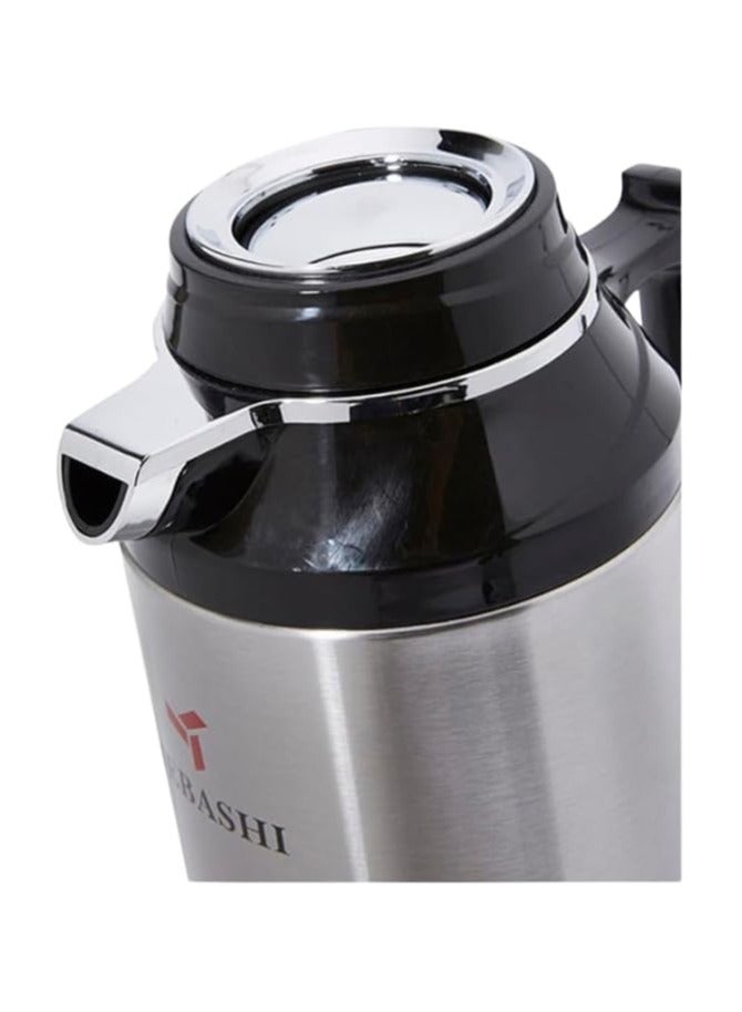 MEBASHI 1.3L Stainless Steel Vacuum Flask with Pump Action and Push-Button Lock(ME-STG1300S) - Image 3