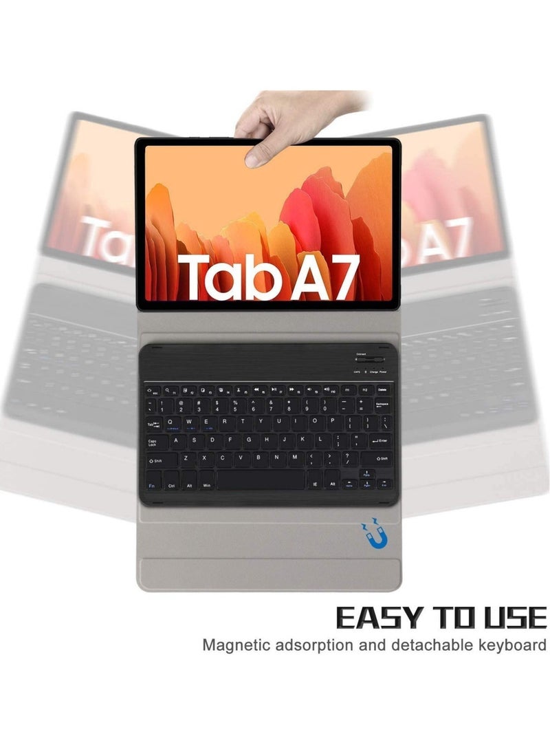 IAF - Keyboard Case for Galaxy Tab A7 2020,(QWERTY Layout), Slim Folio Smart Stand Case Cover with Removable Magnetic Wireless Keyboard for Samsung Galaxy Tab A7 10.4 (2020) M-T500,SM-T505 - Image 1