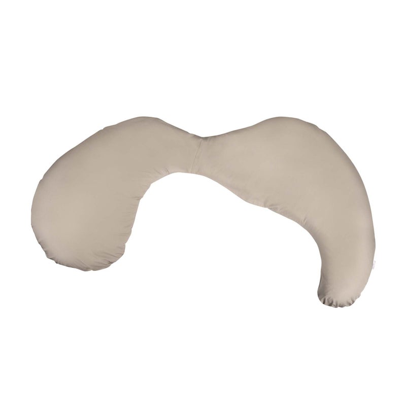 Boppy Total Body Pregnancy Pillow with Organic Cotton, Easy-on Removable Cover in Biscuit for Full-Body Support, Body Pillow for Pregnancy and Postpartum Positioning - Image 3