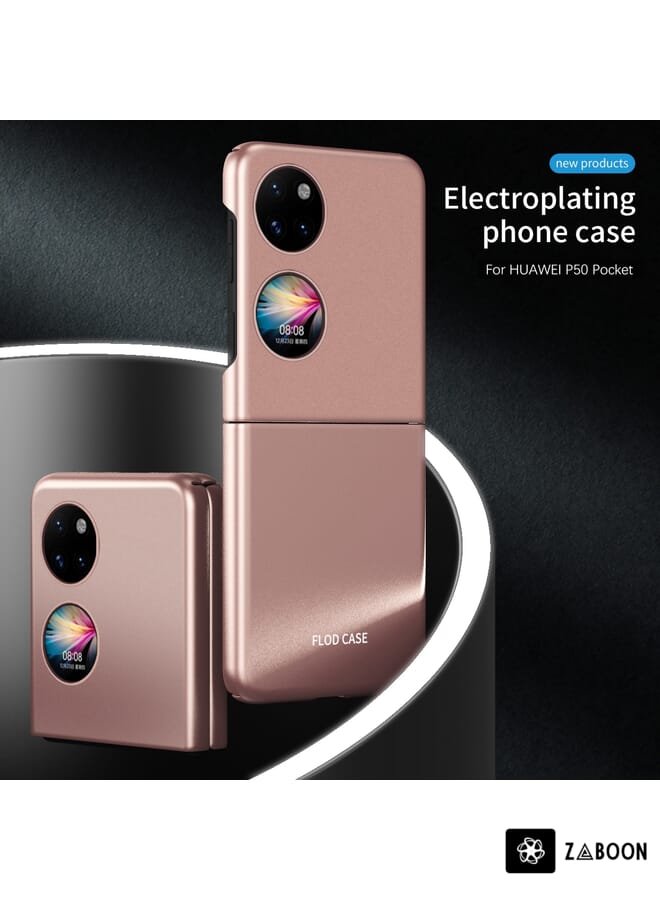 Zaboon Protective Case For Huawei P50 Pocket Skin Feel Frosted Electroplated - Image 1