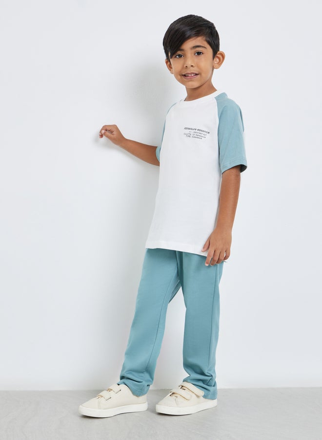Styli Boys Cotton Slogan T-Shirt and Joggers Set - Image 2