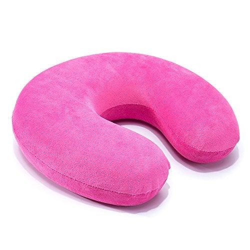 Mr.Ho U Shaped Memory Foam Pillow Neck Head Cushion Pillow Support Rest Outdoors Car Office Home Travel Pillow Cushion(Pink) - Image 1