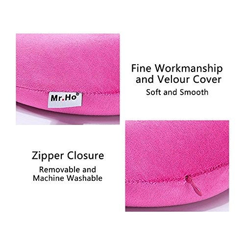 Mr.Ho U Shaped Memory Foam Pillow Neck Head Cushion Pillow Support Rest Outdoors Car Office Home Travel Pillow Cushion(Pink) - Image 3