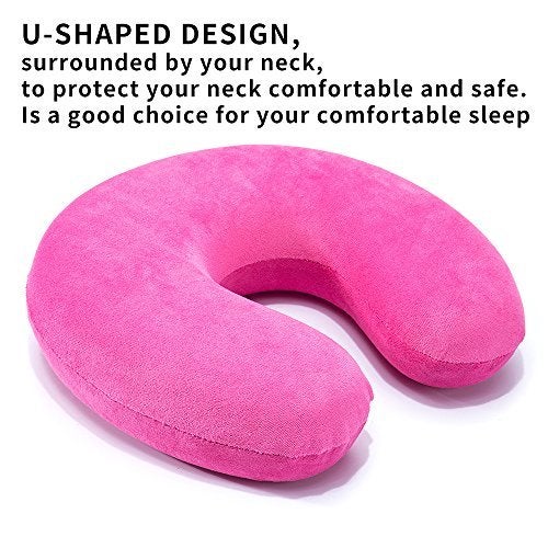 Mr.Ho U Shaped Memory Foam Pillow Neck Head Cushion Pillow Support Rest Outdoors Car Office Home Travel Pillow Cushion(Pink) - Image 4