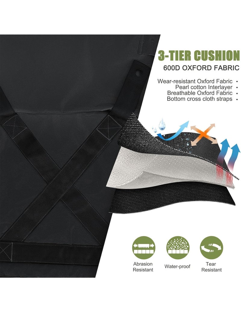 Toshionics Foldable Camping Chair Lightweight Portable Outdoor Beach Chair with Side Pocket & Carry Bag | Heavy Duty X-Shape Steel Frame Picnic Hiking Fishing Patio Lawn Chair | Non-Slip Base, Compact Travel Chair - Image 4