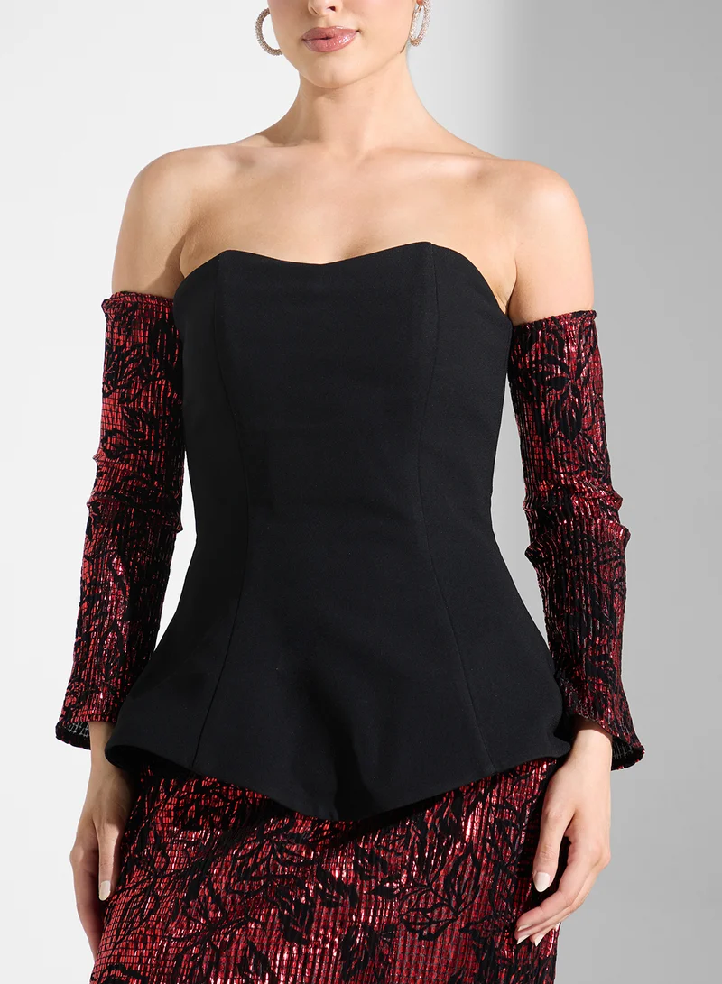 Akadia Fashion Floral Sequin Trumpet Dress