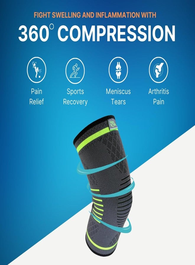 NatraCure Compression Knee Sleeve, Single Wrap - (Size: Small) - Braces and Supports Knee for Pain Relief, Meniscus Tear, Arthritis, Injury, Running, and Joint Pain - Best Knee Sleeve - Image 2
