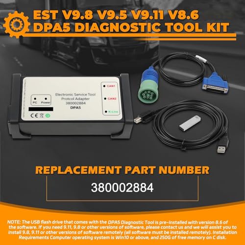 Otobaijeni EST V9.8 V9.5 V9.11 V8.6 DPA5 Diagnostic Tool Kit 380002884 Adapter 5 Compatible with New Holland Compatible with CASE Electronic Service Tools, EST DPA5 Diagnostic Tool - Image 2