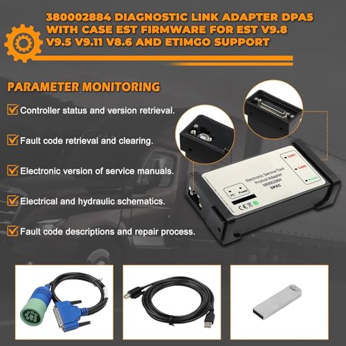 Otobaijeni EST V9.8 V9.5 V9.11 V8.6 DPA5 Diagnostic Tool Kit 380002884 Adapter 5 Compatible with New Holland Compatible with CASE Electronic Service Tools, EST DPA5 Diagnostic Tool - Image 5
