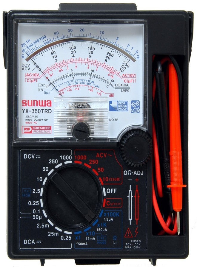 MASTECH Sunwa YX360-TRD 7-Function 16-Range Analog Multimeter With One Touch Capacitance Estimation - Image 1