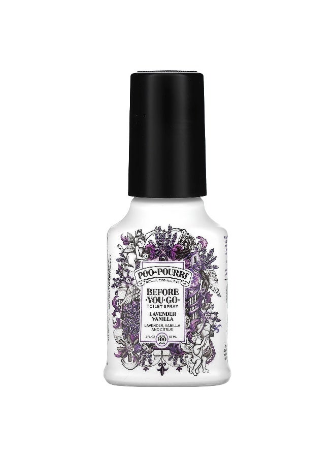 Poo-Pourri Poo-Pourri, Before-You-Go® Toilet Sprays, Lavender Vanilla, 2 fl oz (59 ml)  - Image 1