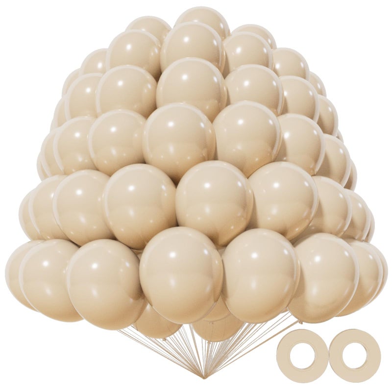 KAWKALSH 200pcs Sand White Balloons 5 Inch Small Mini Latex Balloons for Party Birthday Baby Shower Anniversary Festival Arch Garland Decoration - Image 3
