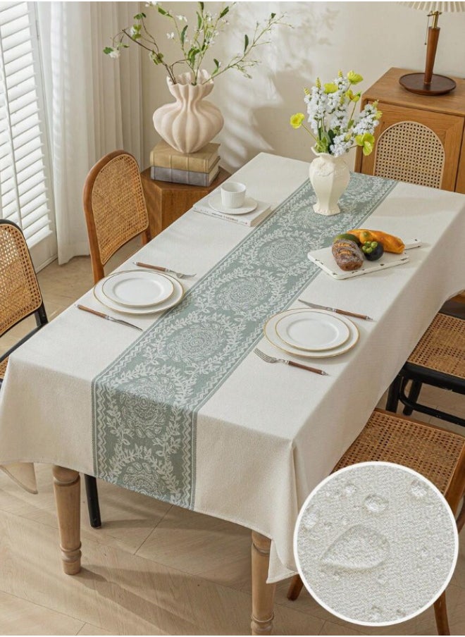 Waterproof Tablecloth Anti-scalding Waterproof and Oil-proof for Rectangle Table Wrinkle Free Stain Resistant PVC Table Cover For Home Kitchen Dinning Tabletop 140 x 200Cm Wreath Pattern - Green - pzsku/Z0398A8014C5CC3F3B121Z/45/_/1735126305/04dfe86e-ff36-43ab-b498-57123ef45241