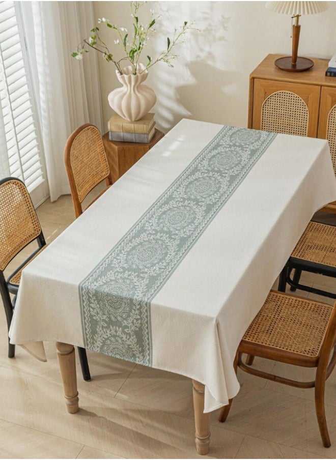 Waterproof Tablecloth Anti-scalding Waterproof and Oil-proof for Rectangle Table Wrinkle Free Stain Resistant PVC Table Cover For Home Kitchen Dinning Tabletop 140 x 200Cm Wreath Pattern - Green - pzsku/Z0398A8014C5CC3F3B121Z/45/_/1735126308/479d3336-4d62-445a-b333-dca1984adc02