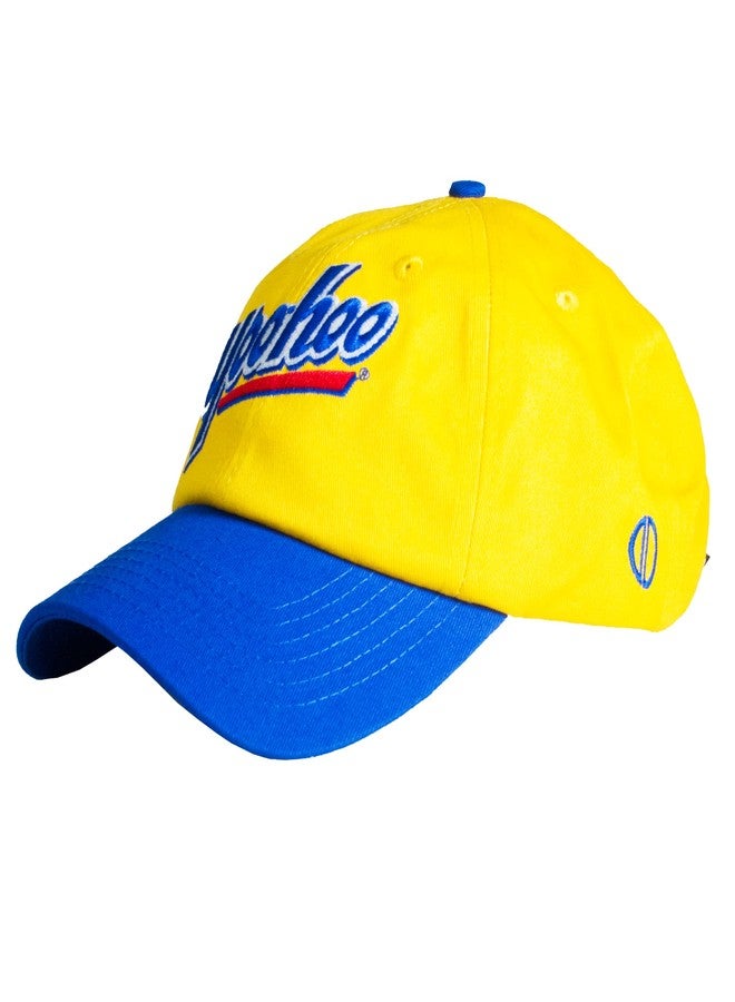 Odd Sox - Old-School Yoo-hoo Dad Hat - Bright Yellow Adjustable Strap Back Cap with Embroidered Drink Logo - Soft 6-Panel Low-Profile Design - One Size Fits All - Image 2