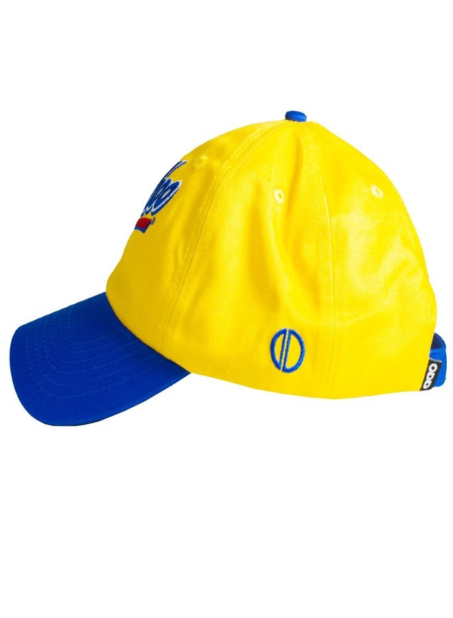 Odd Sox - Old-School Yoo-hoo Dad Hat - Bright Yellow Adjustable Strap Back Cap with Embroidered Drink Logo - Soft 6-Panel Low-Profile Design - One Size Fits All - Image 4