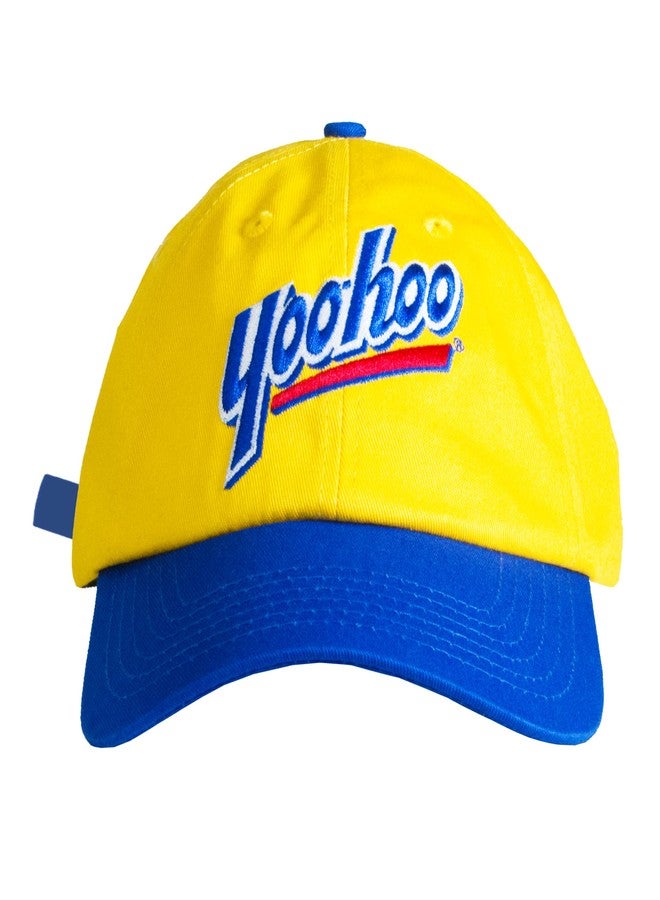 Odd Sox - Old-School Yoo-hoo Dad Hat - Bright Yellow Adjustable Strap Back Cap with Embroidered Drink Logo - Soft 6-Panel Low-Profile Design - One Size Fits All - Image 1
