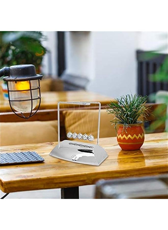 Generic - Cradle Balance Balls , Large Newtons Cradle bob with 5 Balls , Z Shaped bob Balance Balls Newton's Cradle babies Educational Toys Table Decoration , balance perpetual motion machine desk - Image 1