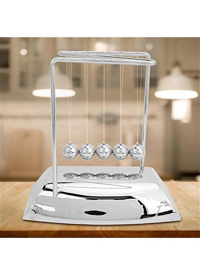 Generic - Cradle Balance Balls , Large Newtons Cradle bob with 5 Balls , Z Shaped bob Balance Balls Newton's Cradle babies Educational Toys Table Decoration , balance perpetual motion machine desk - Image 1