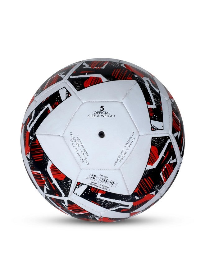 Nivia Trainer Football, Rubberized Stitched Football,32 Panel,Suitable For Hard Ground Without Grass,Training Football,Football For Men & Women,Size - 5 (Multicolor)  - Image 3