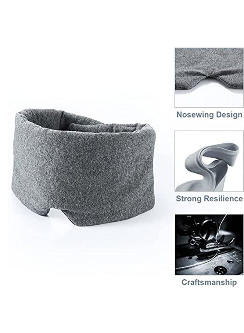 100% Handmade Cotton Sleep Mask Blackout - Comfortable Breathable Eye Mask for Sleeping Adjustable Blinder Blindfold Airplane with Travel Pouch - Best Night Companion Eyeshade for Women Men Kid  - Image 5