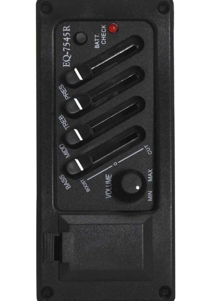 TUOREN Acoustic Guitar Preamp Pickup Tuner 4 Band EQ-7545R Equalizer Pickup Tuner Piezo Pickup Set - Image 3