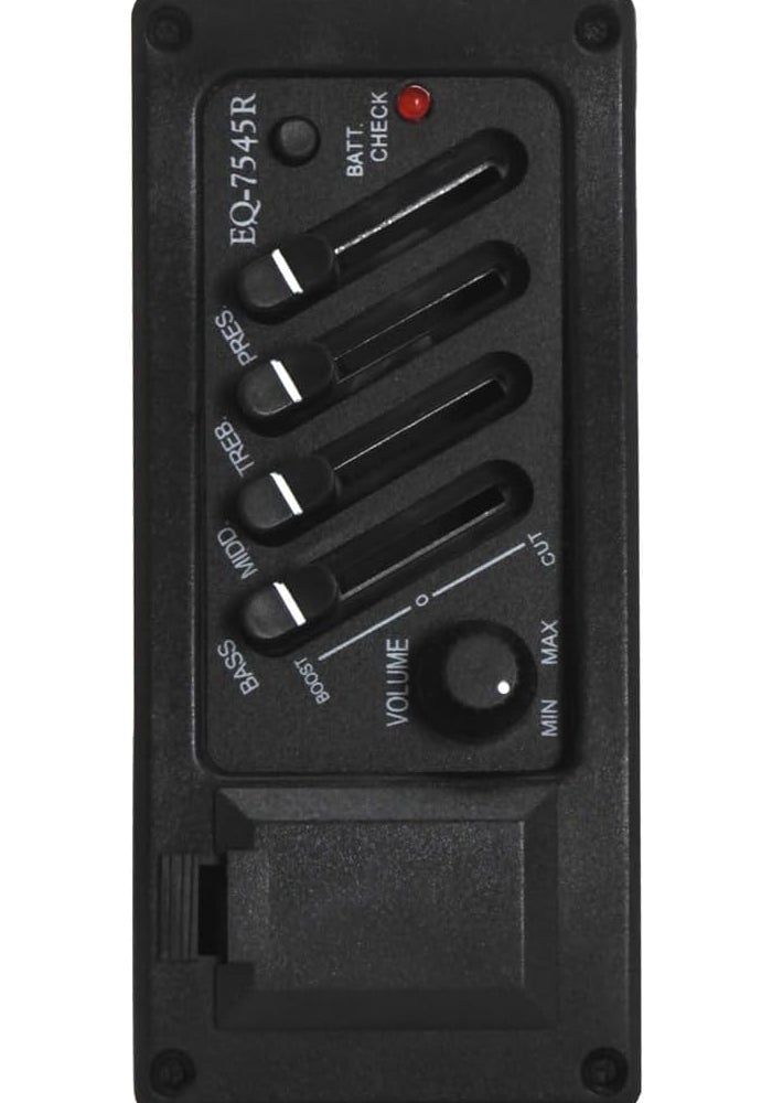 TUOREN Acoustic Guitar Preamp Pickup Tuner 4 Band EQ-7545R Equalizer Pickup Tuner Piezo Pickup Set - Image 4