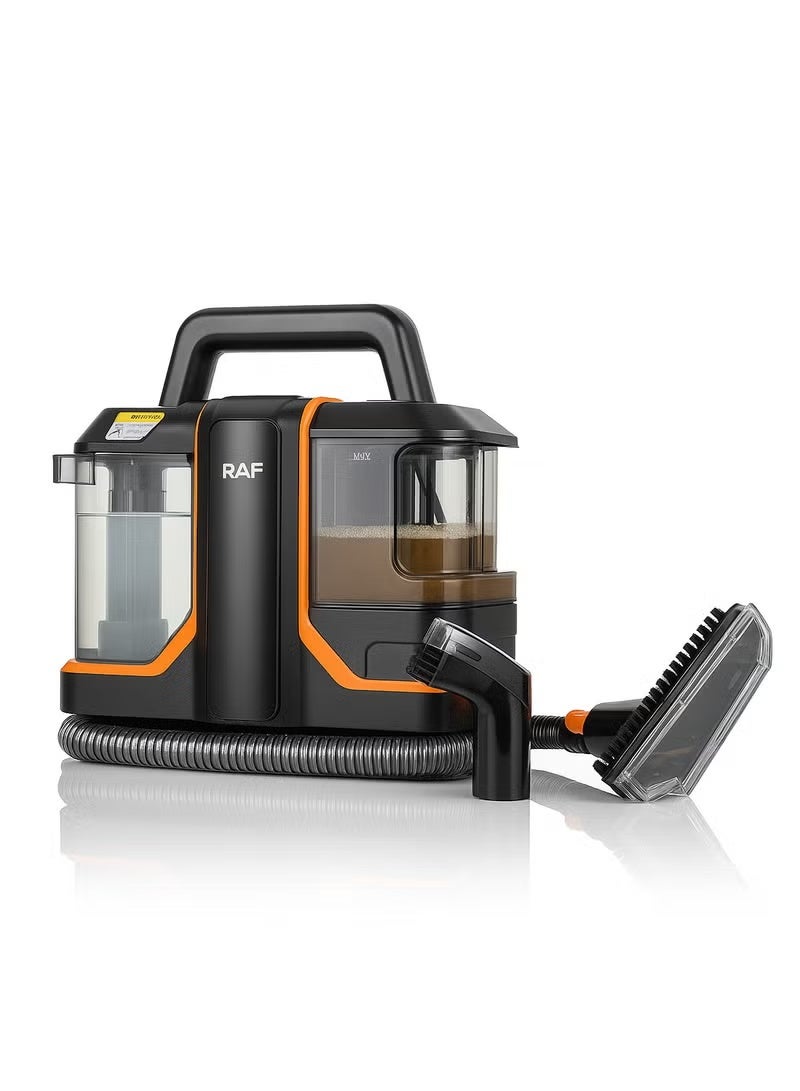 آر إيه أف منظف ​​سجاد محمول بقوة 11000 باسكال - 450 واط، منظف بقع المفروشات والسجاد مع خزان مياه نظيف سعة 1080 مل وخزان مياه متسخة سعة 800 مل، خفيف الوزن، مقاوم للماء بدرجة IPX4، شفط قوي - Image 1