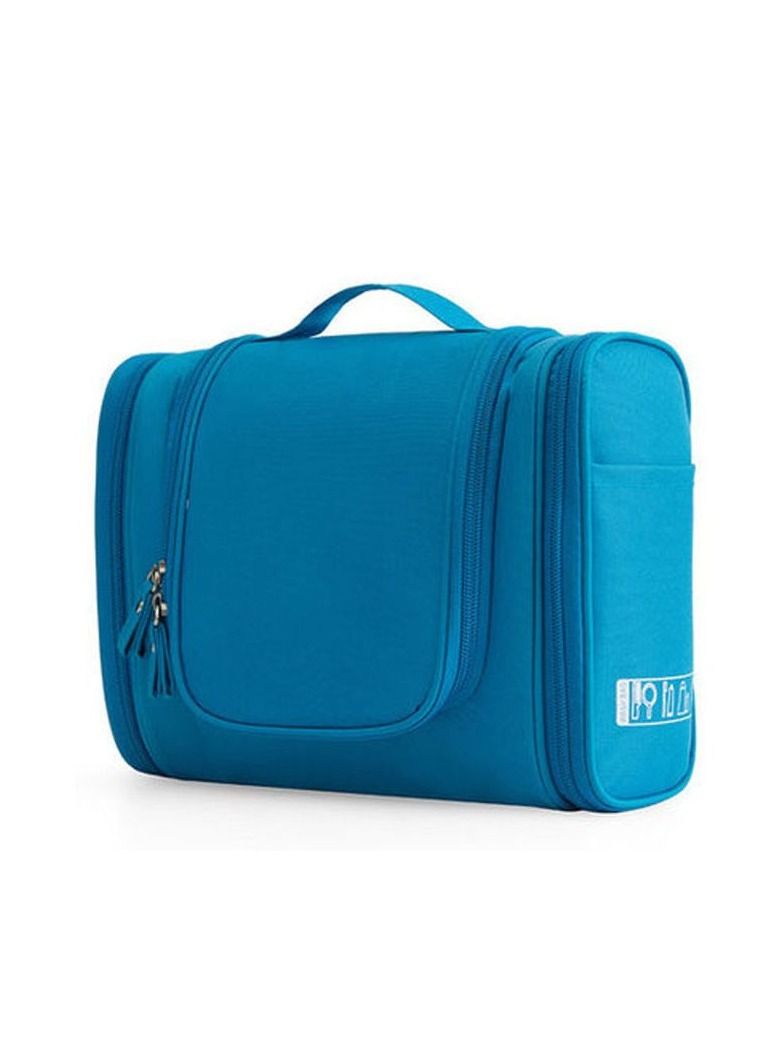 Men Women Travel Wash Bag Toiletry Organizer Pouch Shaving Cosmetic Make Up Case Blue - Image 4