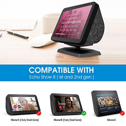 Zeitel® Adjustable Magnetic Tilt Stand for Echo Show 8 1st/2nd Gen - Desktop Base Holder Accessory for Amazon Echo Show 8 (Only Stand) - Image 2