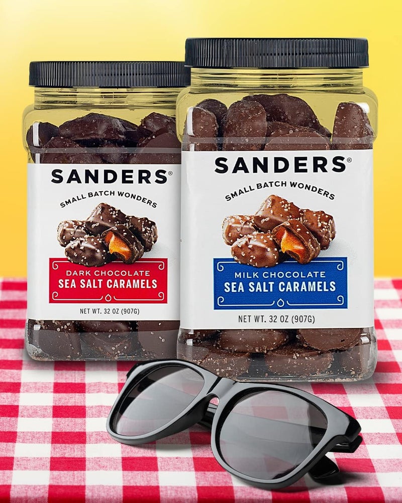 Sanders Milk Chocolate Sea Salt Caramels - 32 oz Tub - Image 4