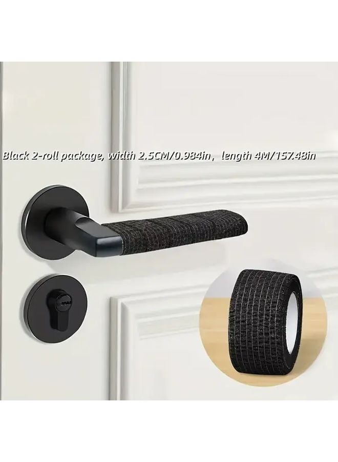 Black Anti Static Door Handle Strap Self Adhesive No Residue 2pcs Roll - Image 4
