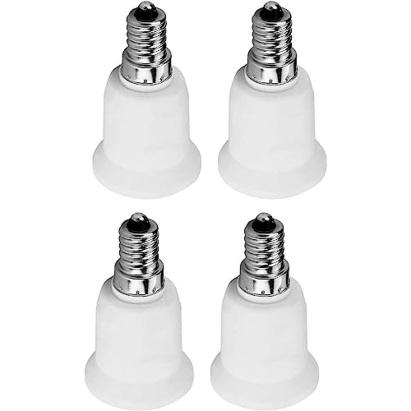 E14 to E27 base screw light lamp bulb holder adapter pack of 4 - Image 1