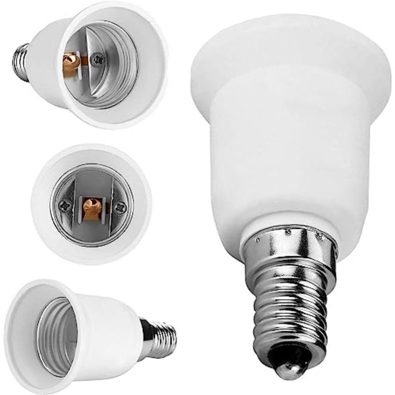 E14 to E27 base screw light lamp bulb holder adapter pack of 4 - Image 4