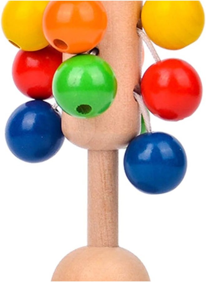 silvercnc NC Wood Rattle Musical Toy Newborn Developmental Toy New Year Gift, Baby First Toy, Exercise The Baby Finger Grip, Auditory Development  - Image 1