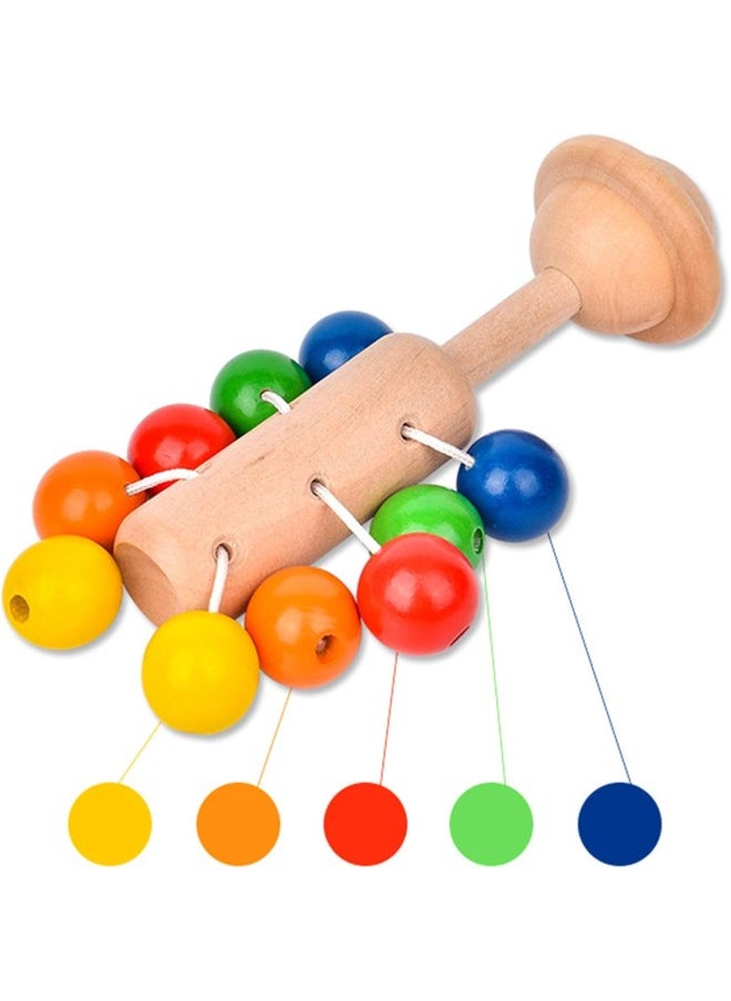 silvercnc NC Wood Rattle Musical Toy Newborn Developmental Toy New Year Gift, Baby First Toy, Exercise The Baby Finger Grip, Auditory Development  - Image 4