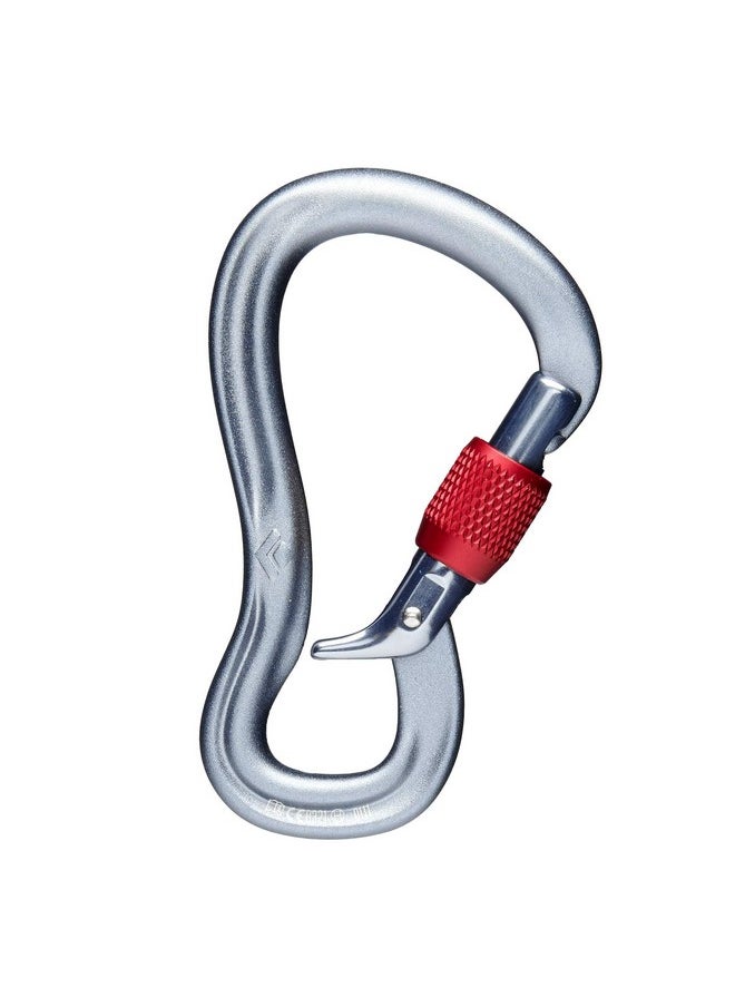 Black Diamond - Diamond Gridlock Screwgate Locking Carabiner, Black/Red, One Size - Image 1