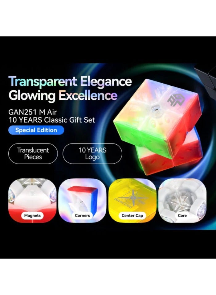 GANCUBE GAN 251 Air - 10th Anniversary Edition 2x2 Magnetic Speedcube - Image 3