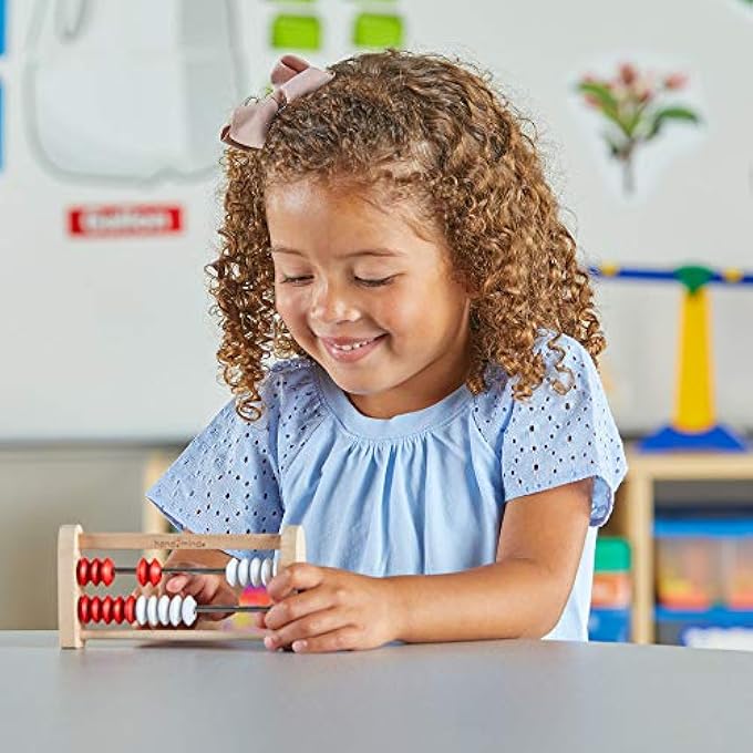 MINI 20 BEAD WOODEN REKENREK CLASS SET, ABACUS FOR KIDS MATH, MATH MANIPULATIVES KINDERGARTEN, COUNTING RACK FOR KIDS, COUNTERS FOR KIDS MATH, KIDS EDUCATIONAL TOYS (SET OF 25) - Image 4