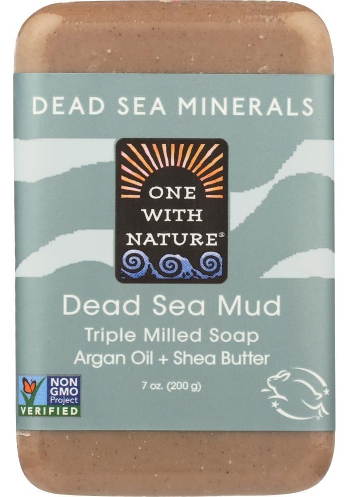 One With Nature Dead Sea Mud Soap with Argan Oil & Shea Butter - 7 oz (Pack of 6) - Image 1