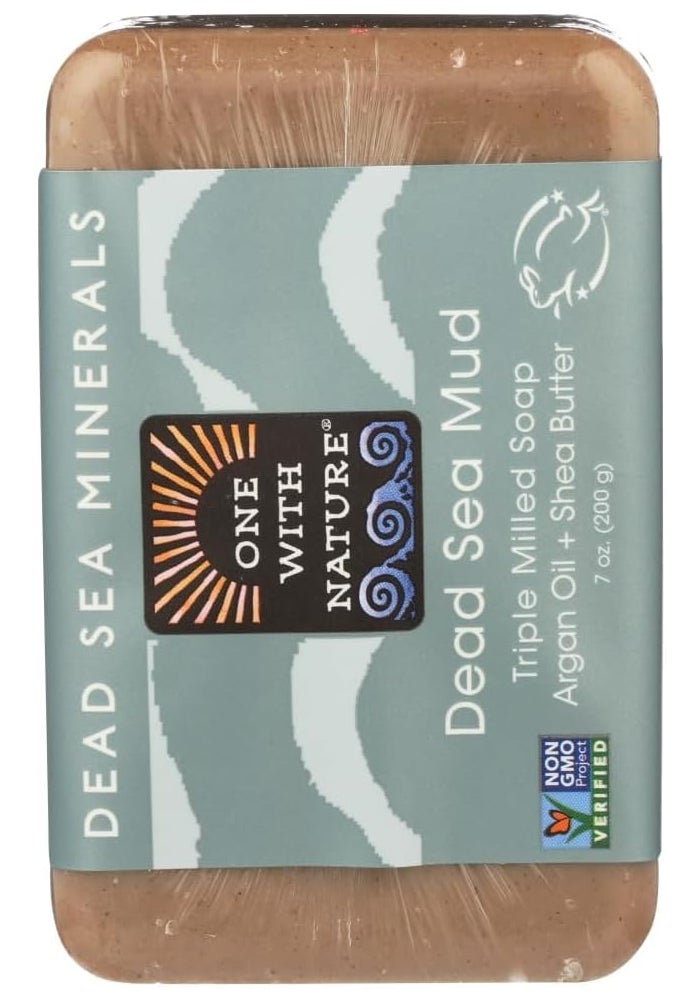 One With Nature Dead Sea Mud Soap with Argan Oil & Shea Butter - 7 oz (Pack of 6) - Image 3
