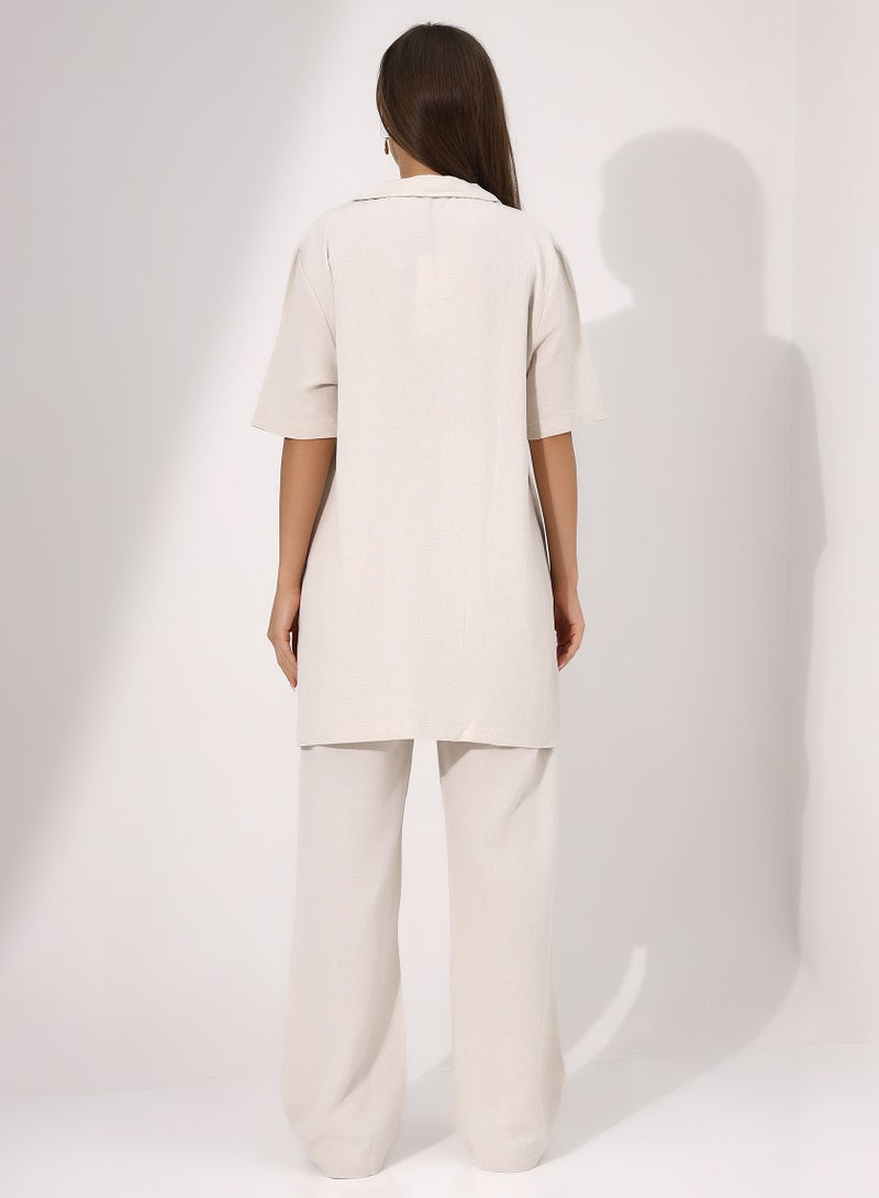 Elegant Blouse With An V-Neck And High Quality  - Image 4